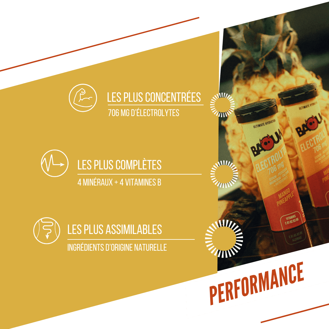 BAOUW Bevanda energetica (Tubo da 10 compresse) Mango/Ananas
