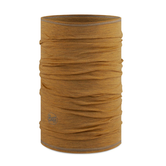 BUFF MERINO, girocollo leggero in senape