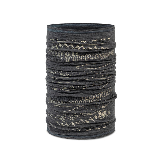 BUFF MERINO - Girocollo leggero con stampa Grigio