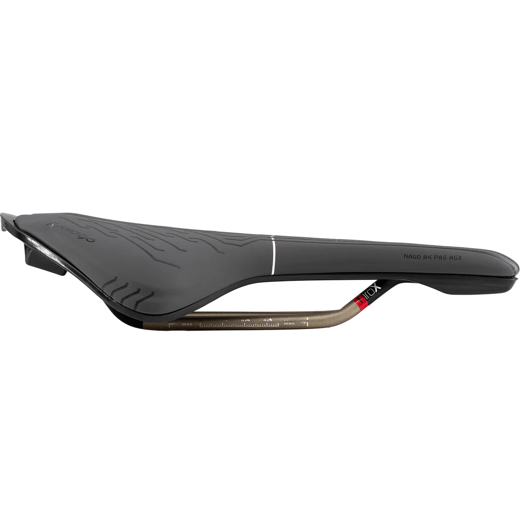 PROLOGO NAGO R4 PAS AGX Sella da 137 mmSella nera con binari Tirox