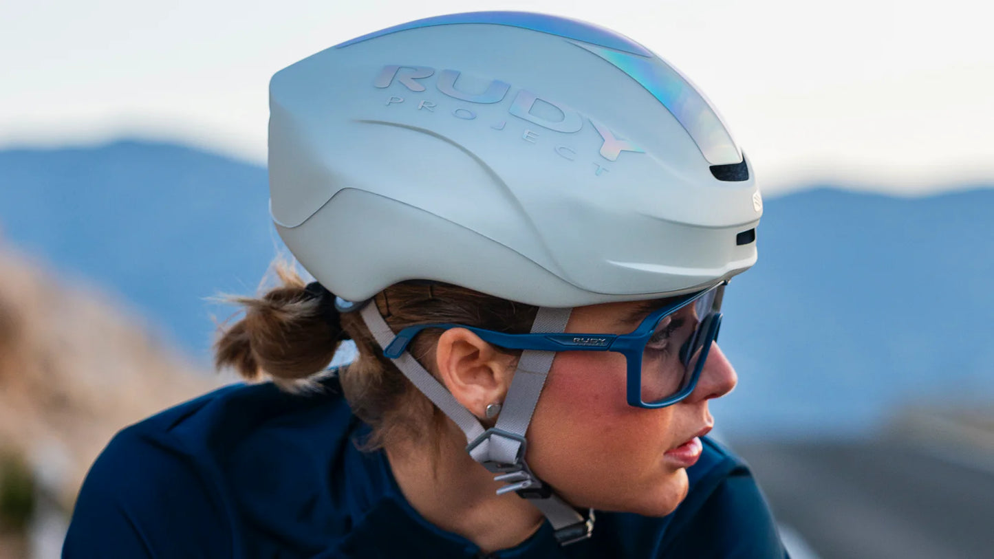 RUDY PROJECT NYTRON PRO Casco da strada Bianco Iridescente Opaco