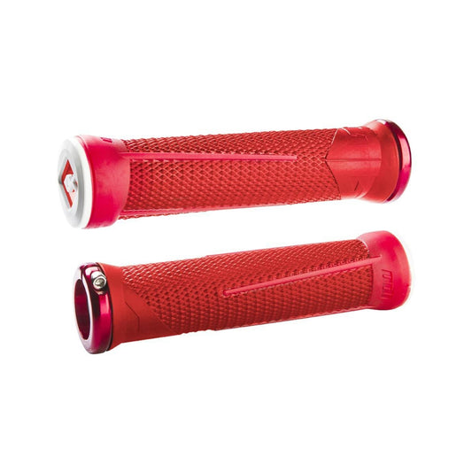 Manopole ODI AARON GWIN Lock-On 135 mm Rosse