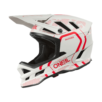 Casco MTB O'NEAL BLADE POLYACRYLITE STRIKE Bianco/Rosso
