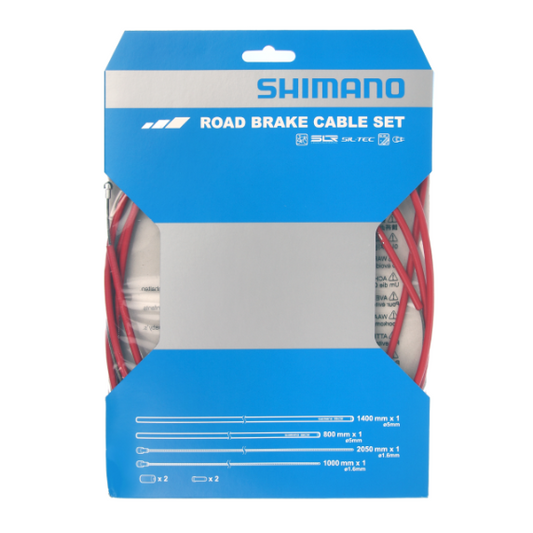 SHIMANO PTFE Kit cavo e tubo freno rosso