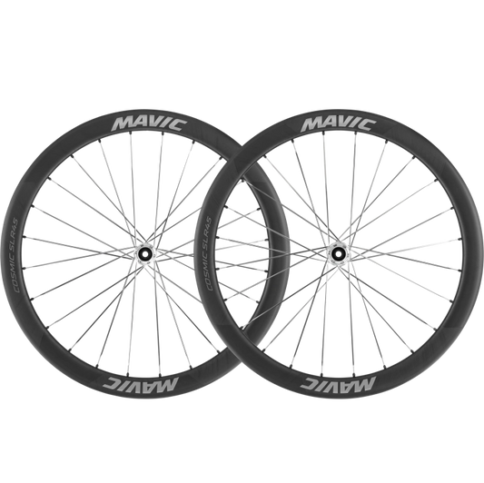 Coppia di Ruote MAVIC COSMIC SLR 45 Tubeless Ready (Center Lock) Nero/Argento