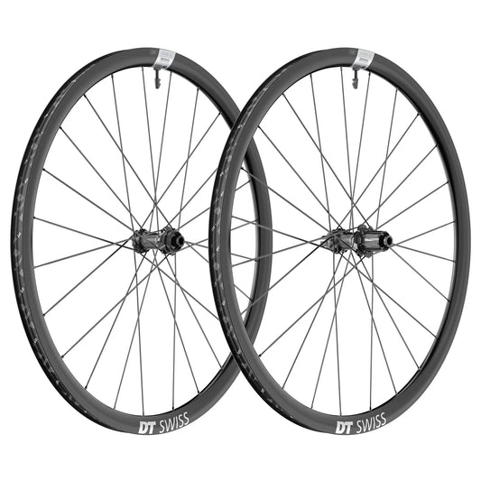 Coppia di ruote DT SWISS E 1800 SPLINE 23 DISC con pneumatici (bloccaggio centrale)