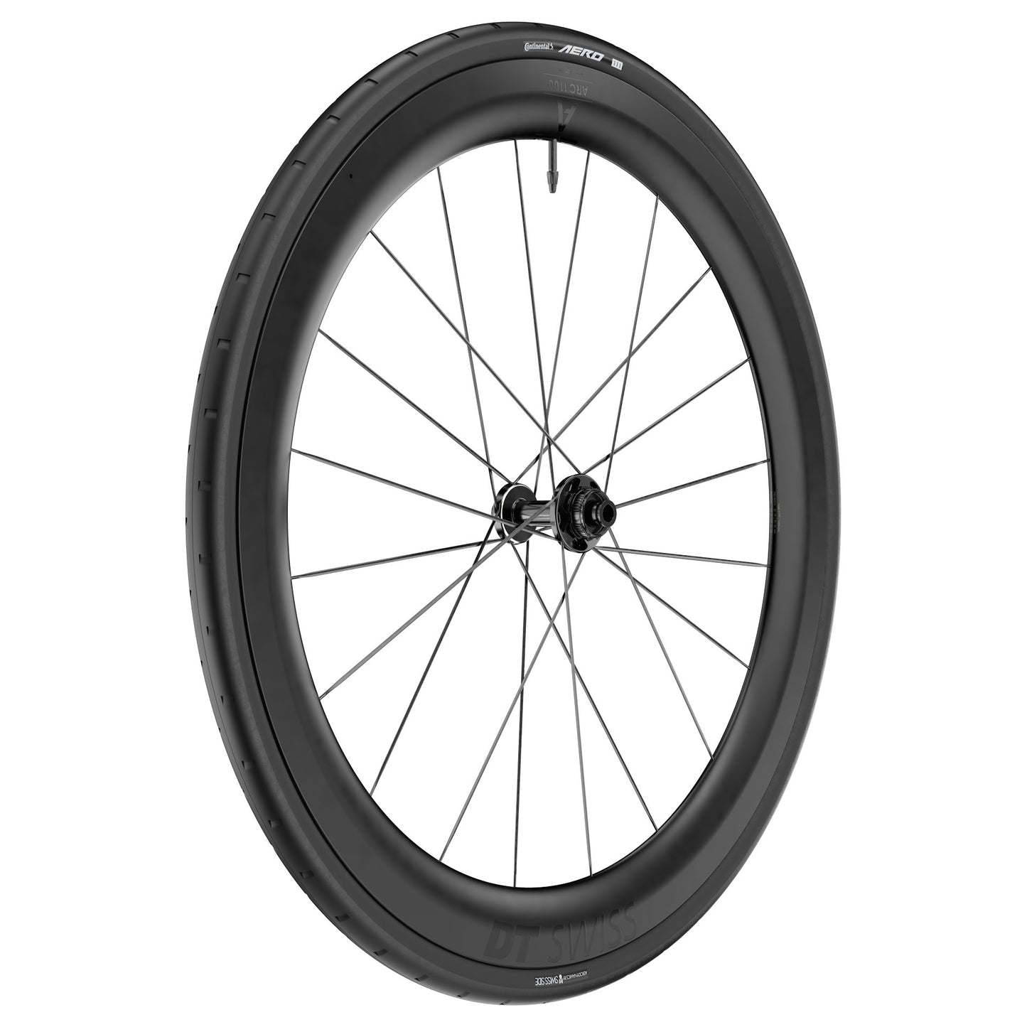 Ruota anteriore DT SWISS ARC 1100 DICUT WTS 55 Tubeless Ready (Center Lock) nera