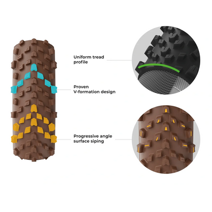 Pneumatico VITTORIA TERRENO PRO T60 Mixed Gravel Race 700c Tubeless Ready Flessibile Marrone