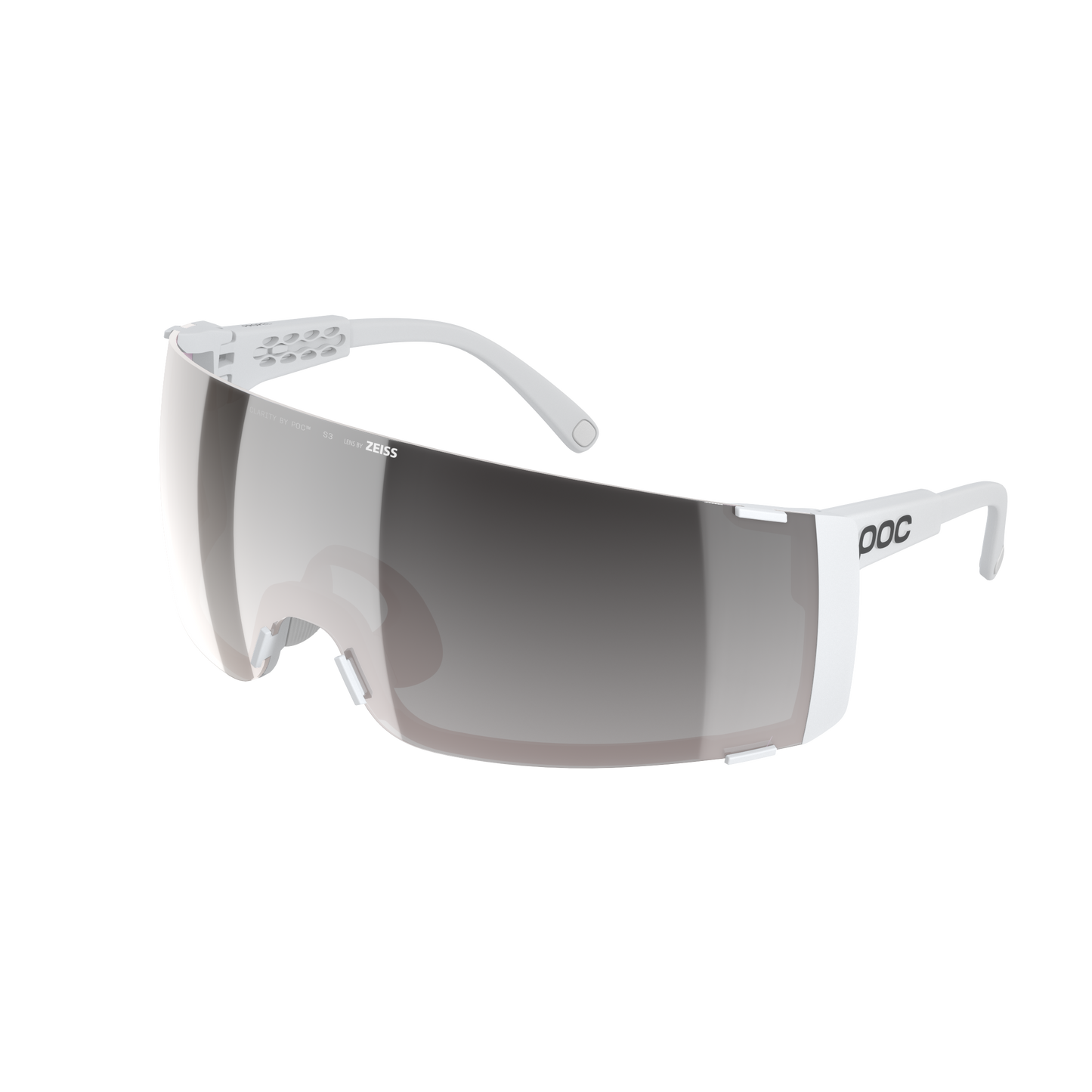 POC PROPEL + Occhiali bianchi Clarity Road Sunny Lens Silver