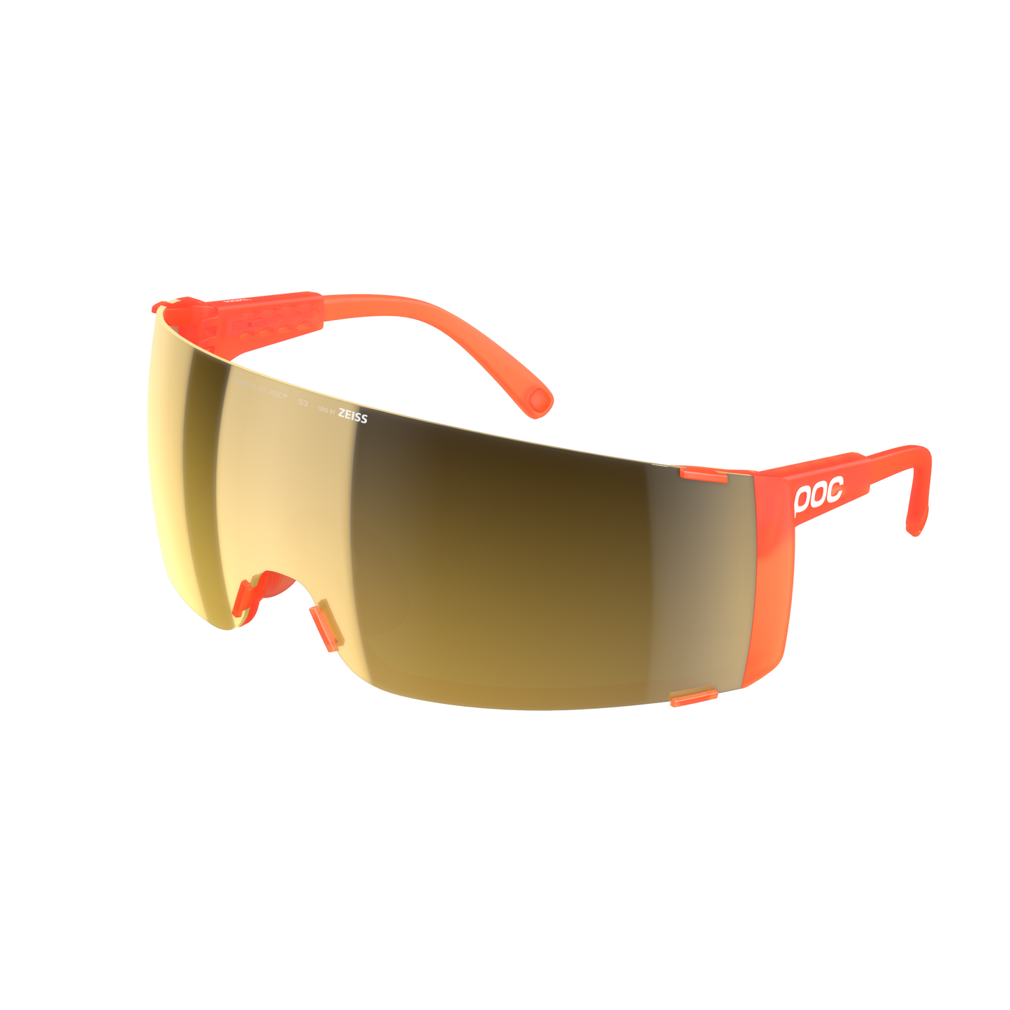 POC PROPEL Occhiali Arancione Fluorescente Trasparente Strada Lente Oro Soleggiata