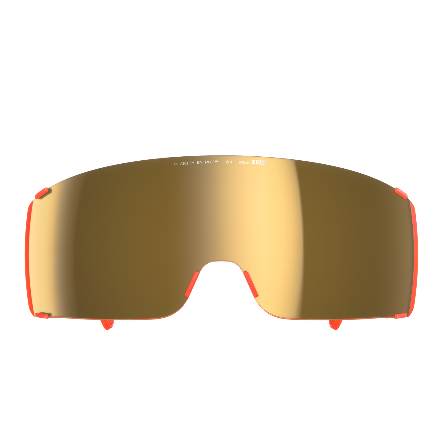 POC PROPEL Occhiali Arancione Fluorescente Trasparente Strada Lente Oro Soleggiata