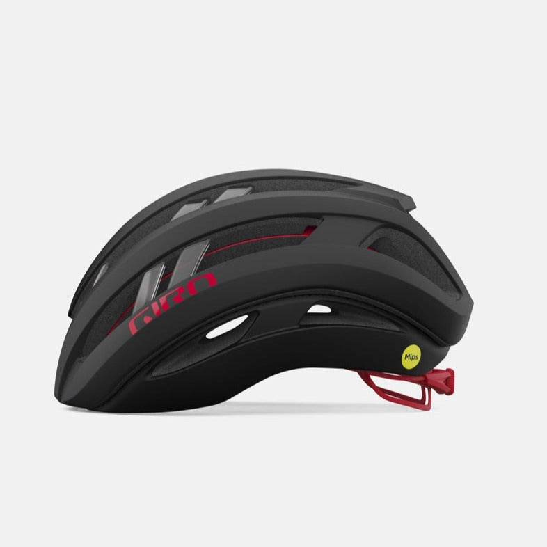 GIRO ARIES MIPS SPHERICAL Casco da strada nero/rosso