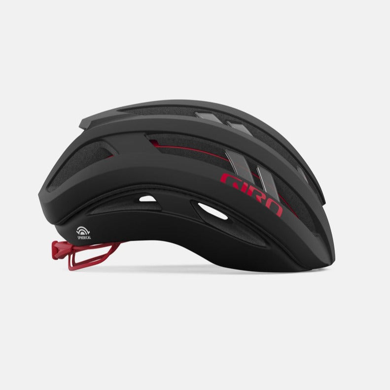 GIRO ARIES MIPS SPHERICAL Casco da strada nero/rosso