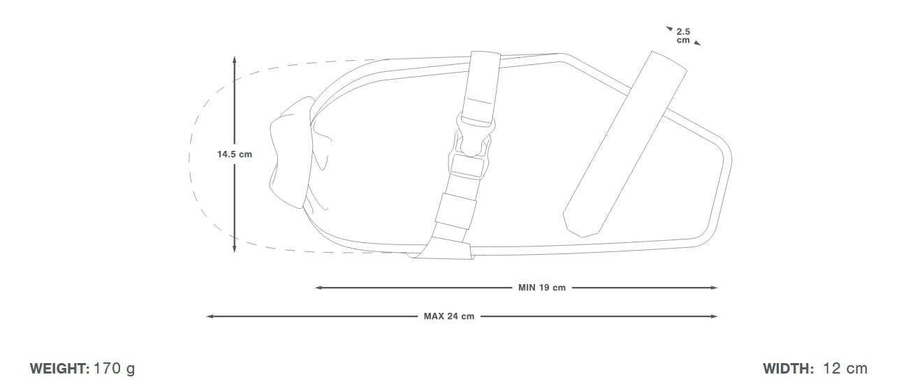 APIDURA RACING SADDLE PACK 3 L Nero