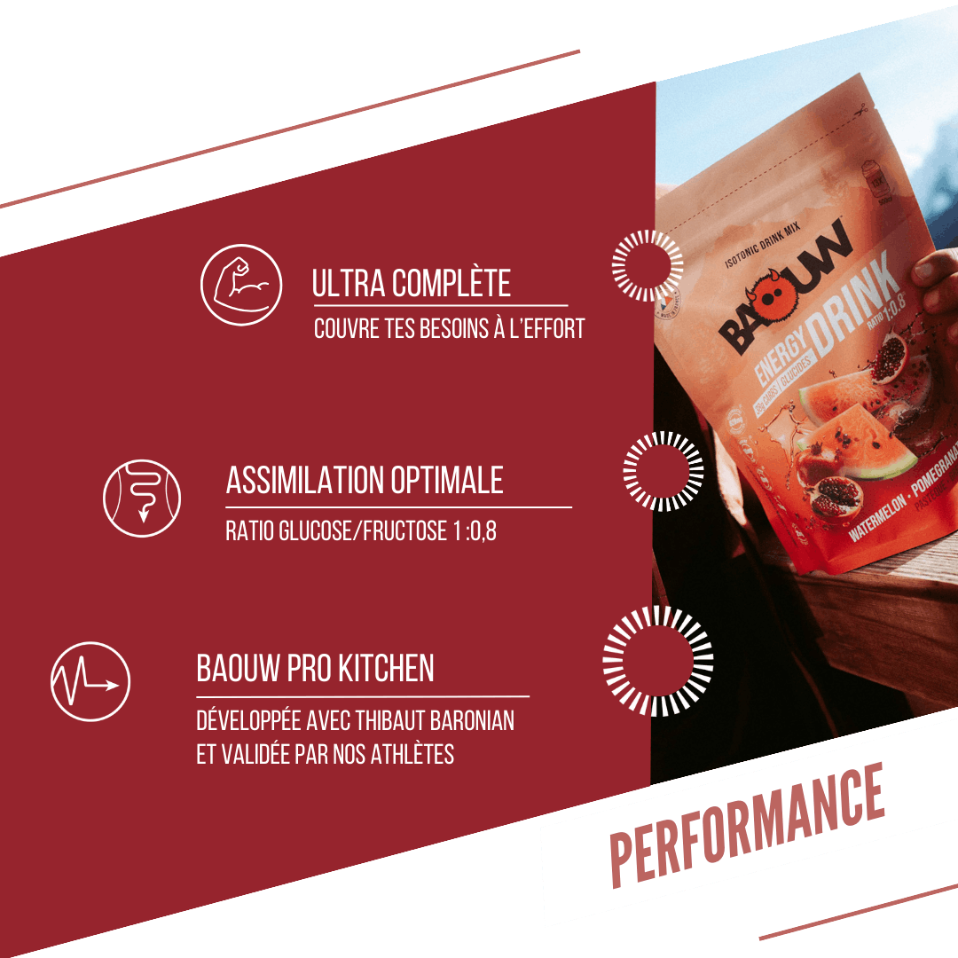 BAOUW ISOTONIC Bevanda energetica (45 g) Anguria/Pomograno