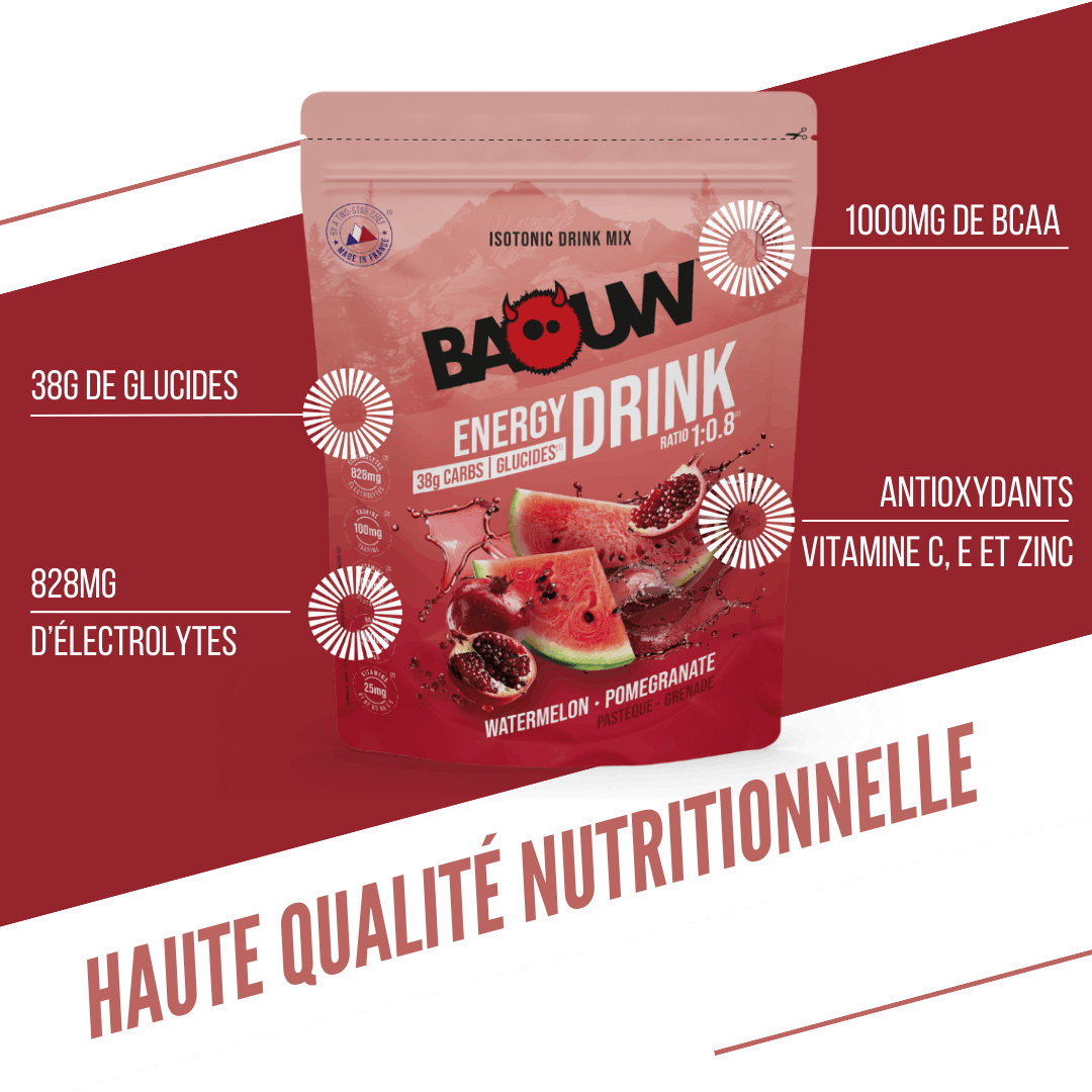 BAOUW ISOTONIC Bevanda energetica (585 g) Anguria/Pomograno