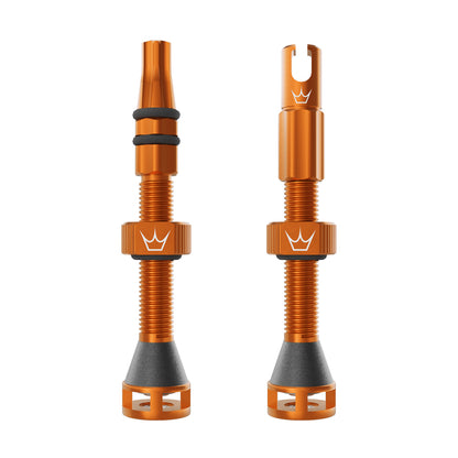 Valvole Tubeless PEATY'S HOLESHOT FAST FLOW 42mm (x2) Arancione