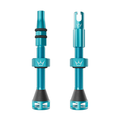 Valvole Tubeless PEATY'S HOLESHOT FAST FLOW 42mm (x2) Turchese