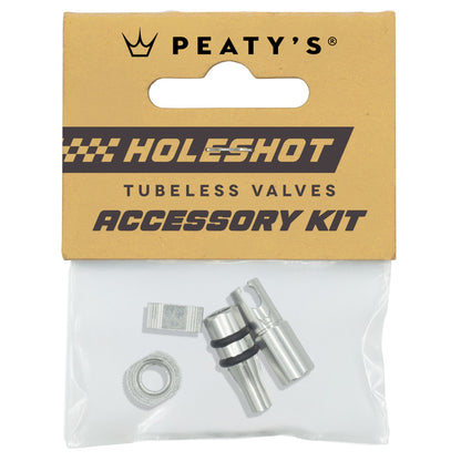 Kit Tappi e Dadi per Valvole PEATY'S HOLESHOT FAST FLOW Argento