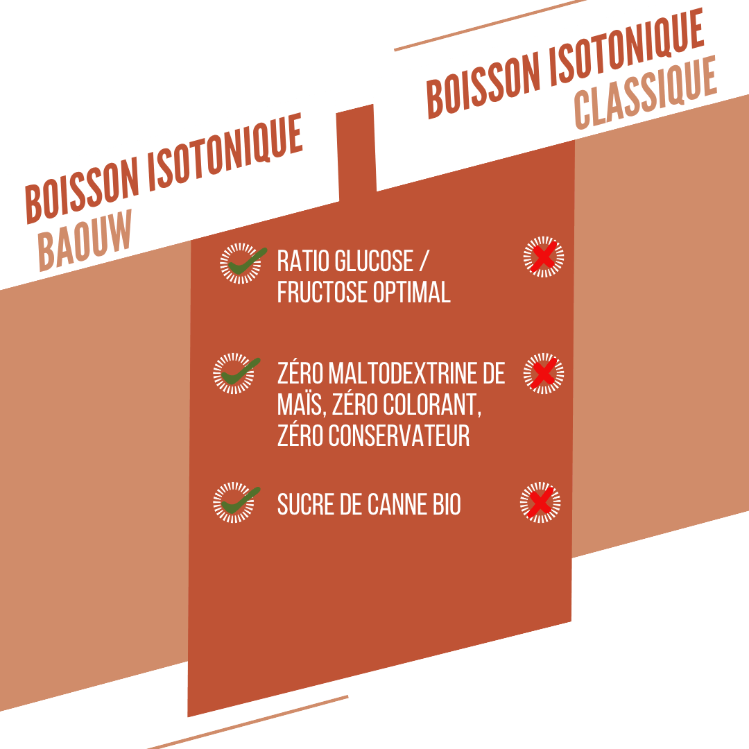 BAOUW ISOTONIC Bevanda energetica (45 g) Pesca/Rosmarino