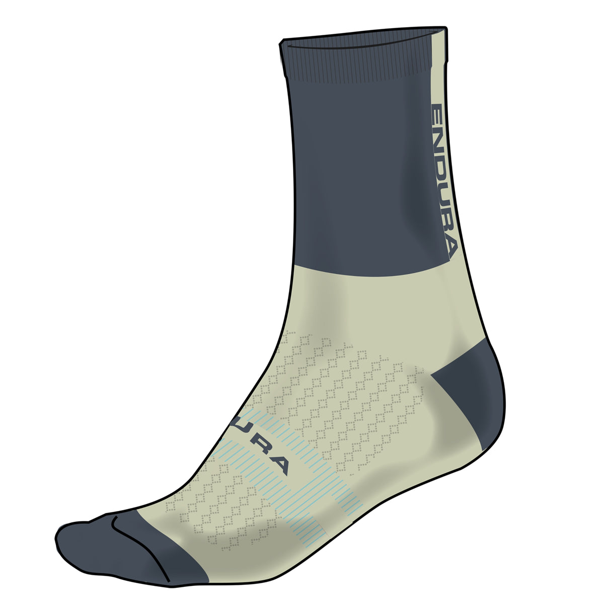 Calze ENDURA BAABAA MERINO WINTER grigie