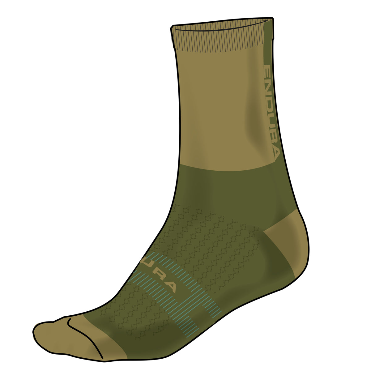 Calzini ENDURA BAABAA MERINO WINTER Kaki
