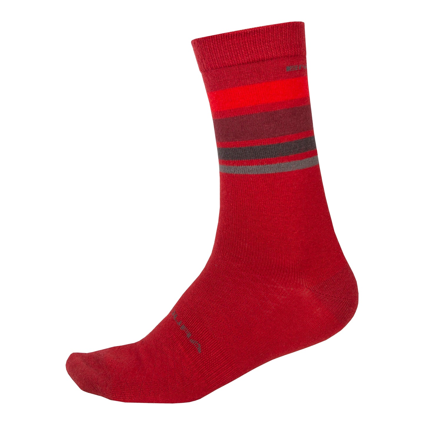 Calze ENDURA BAABAA MERINO STRIPE Rosso