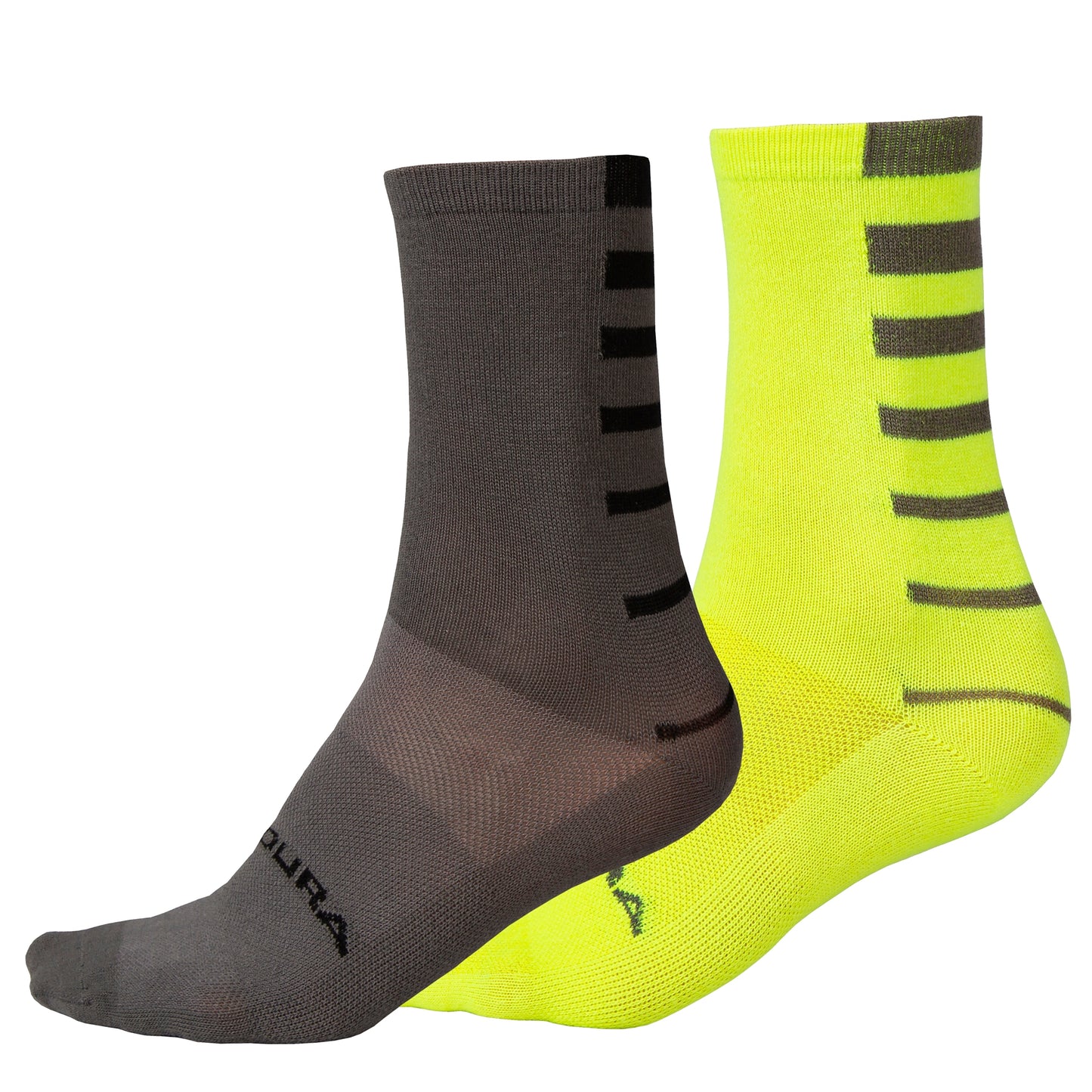 ENDURA COOLMAX STRIPE Calzini a 2 paia Giallo/Grigio