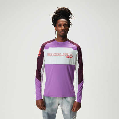Maglia ENDURA MT500 BURNER LITE Maniche Lunghe Viola