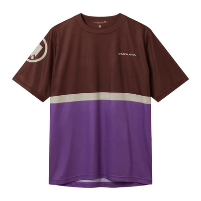 Maglia ENDURA SINGLETRACK CORE TEE II Maniche Corte Marrone/Viola