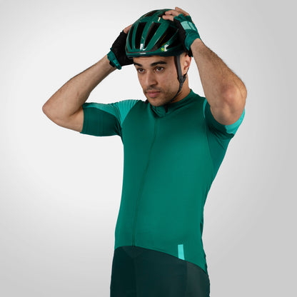 Maglia ENDURA FS260 Maniche Corte Verde/Turchese