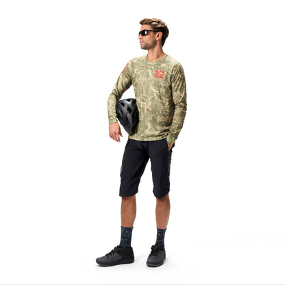Maillot ENDURA LTD PRINTED Maniche Lunghe Camo Kaki