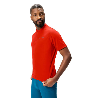 Maglia ENDURA LOOP ZIPPED Maniche Corte Rosso