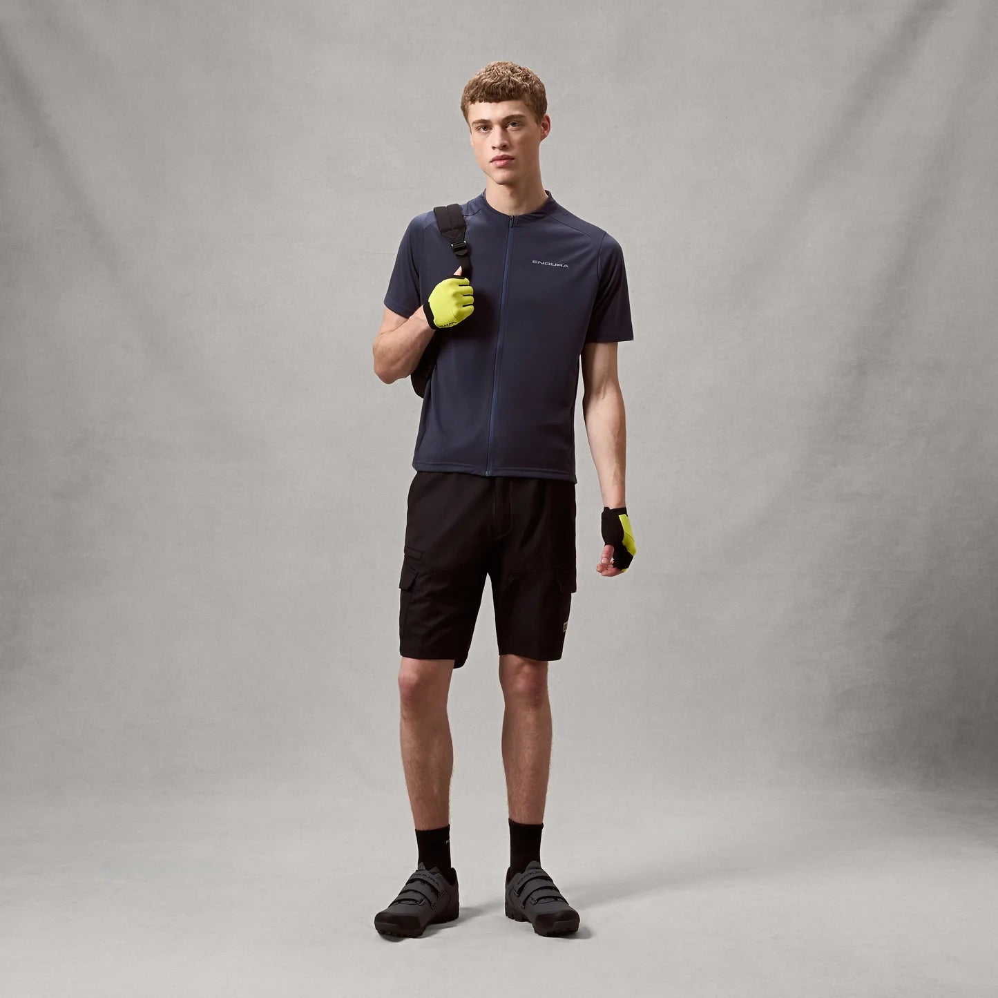 ENDURA LOOP ZIPPED Maglia a maniche corte in carbonio Grigio