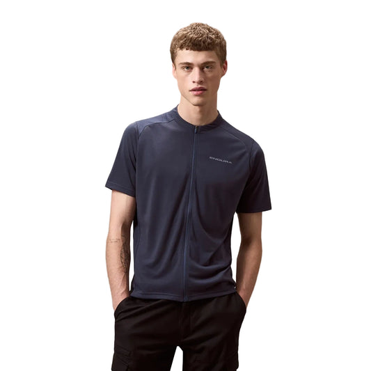ENDURA LOOP ZIPPED Maglia a maniche corte in carbonio Grigio