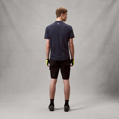 Maillot ENDURA LOOP ZIPPED Maniche Corte Carbon Grigio