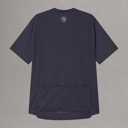 Maillot ENDURA LOOP ZIPPED Maniche Corte Carbon Grigio