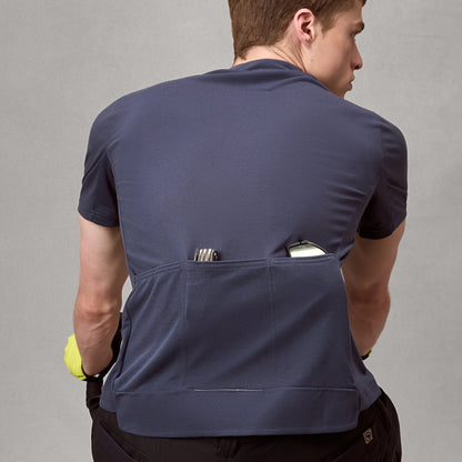 Maillot ENDURA LOOP ZIPPED Maniche Corte Carbon Grigio