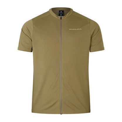 Maglia ENDURA LOOP ZIPPED Maniche Corte Kaki