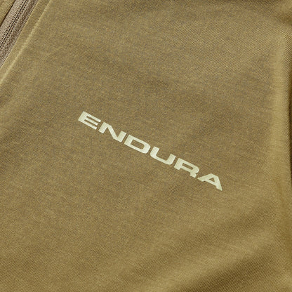 Maglia ENDURA LOOP ZIPPED Maniche Corte Kaki