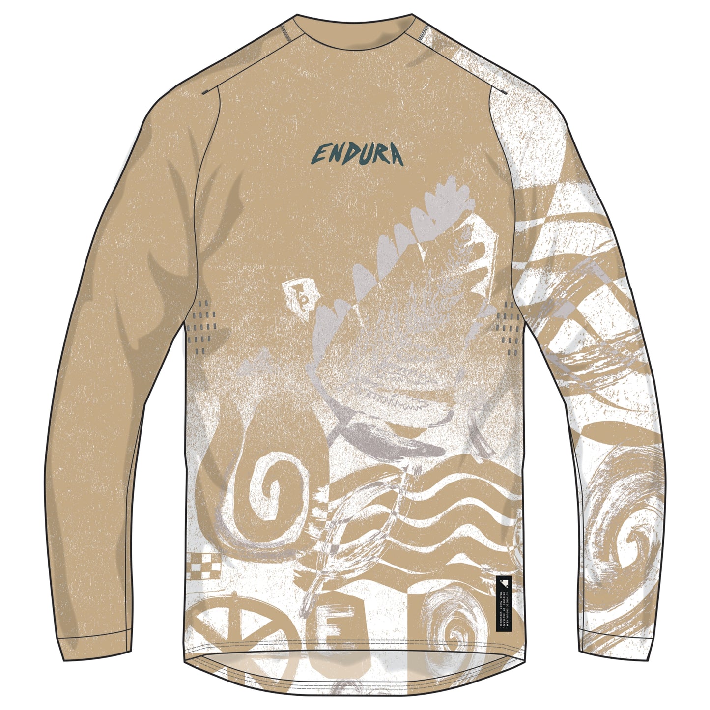 ENDURA SINGLETRACK PRINT Camicia a maniche lunghe sabbia