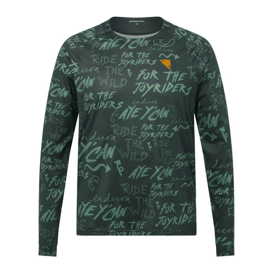 ENDURA SINGLETRACK PRINT Manica lunga Grigio carbonio Fascia