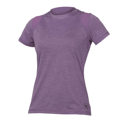 Maglia ENDURA SINGLETRACK Donna Maniche Corte Viola