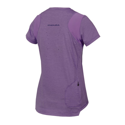 Maglia ENDURA SINGLETRACK Donna Maniche Corte Viola