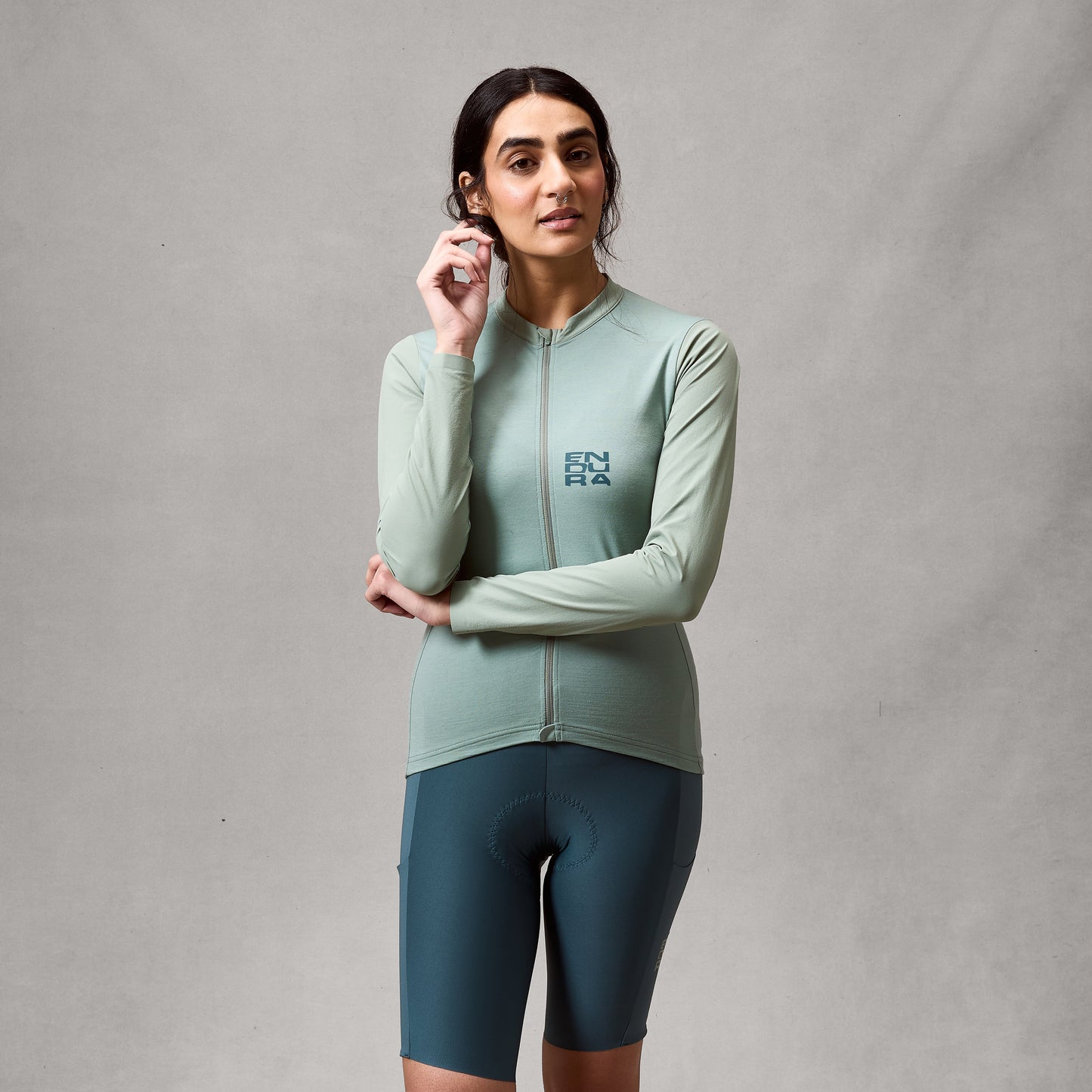 Maglia a maniche lunghe ENDURA ALLTRACK RIDE Donna Verde salvia