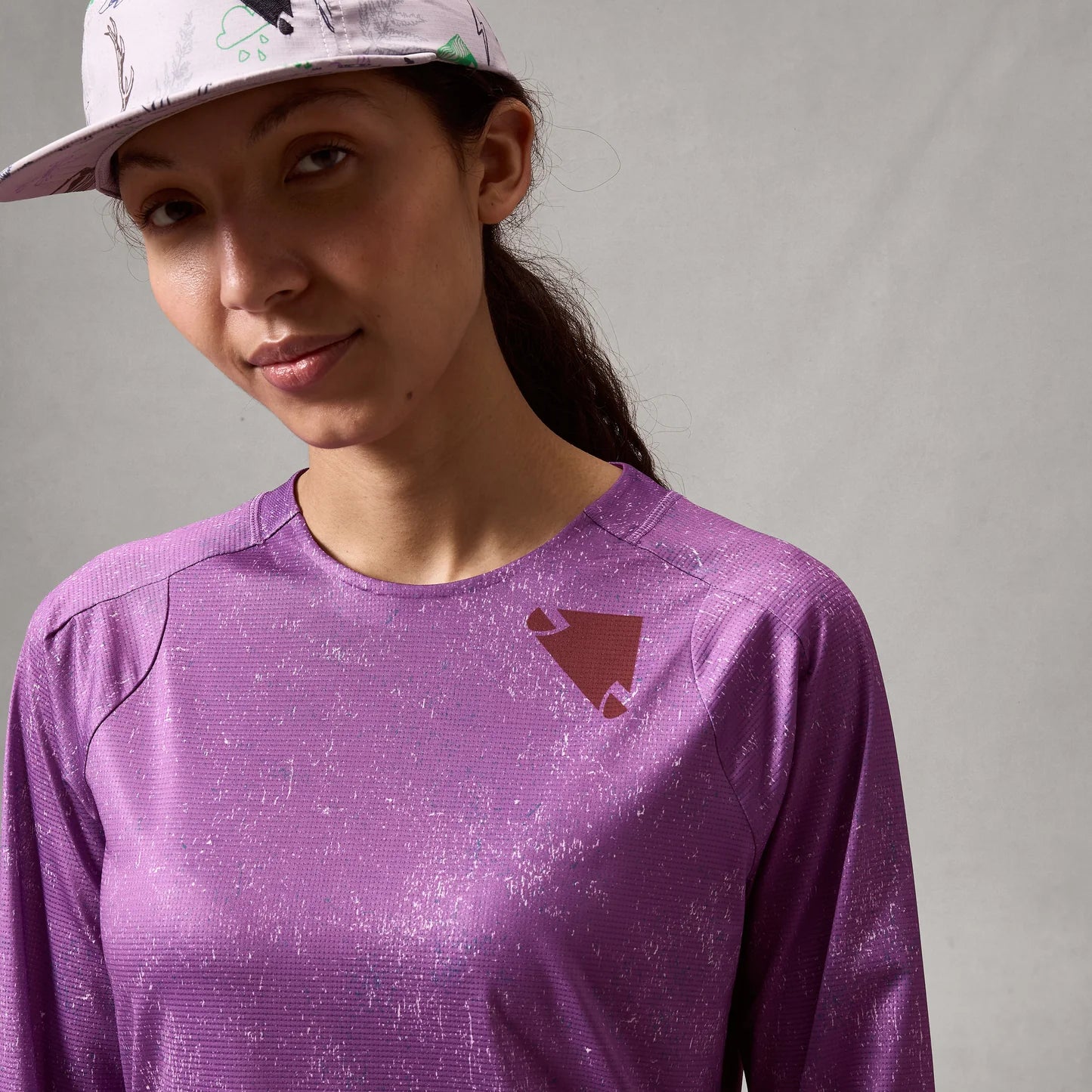 Maglia a maniche lunghe ENDURA SINGLETRACK PRINT ENP Donna Viola
