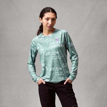 Maglia a maniche lunghe ENDURA SINGLETRACK PRINT Donna Verde salvia
