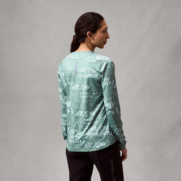 Maglia a maniche lunghe ENDURA SINGLETRACK PRINT Donna Verde salvia