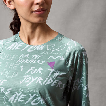 Maglia a maniche lunghe ENDURA SINGLETRACK PRINT Donna Verde salvia