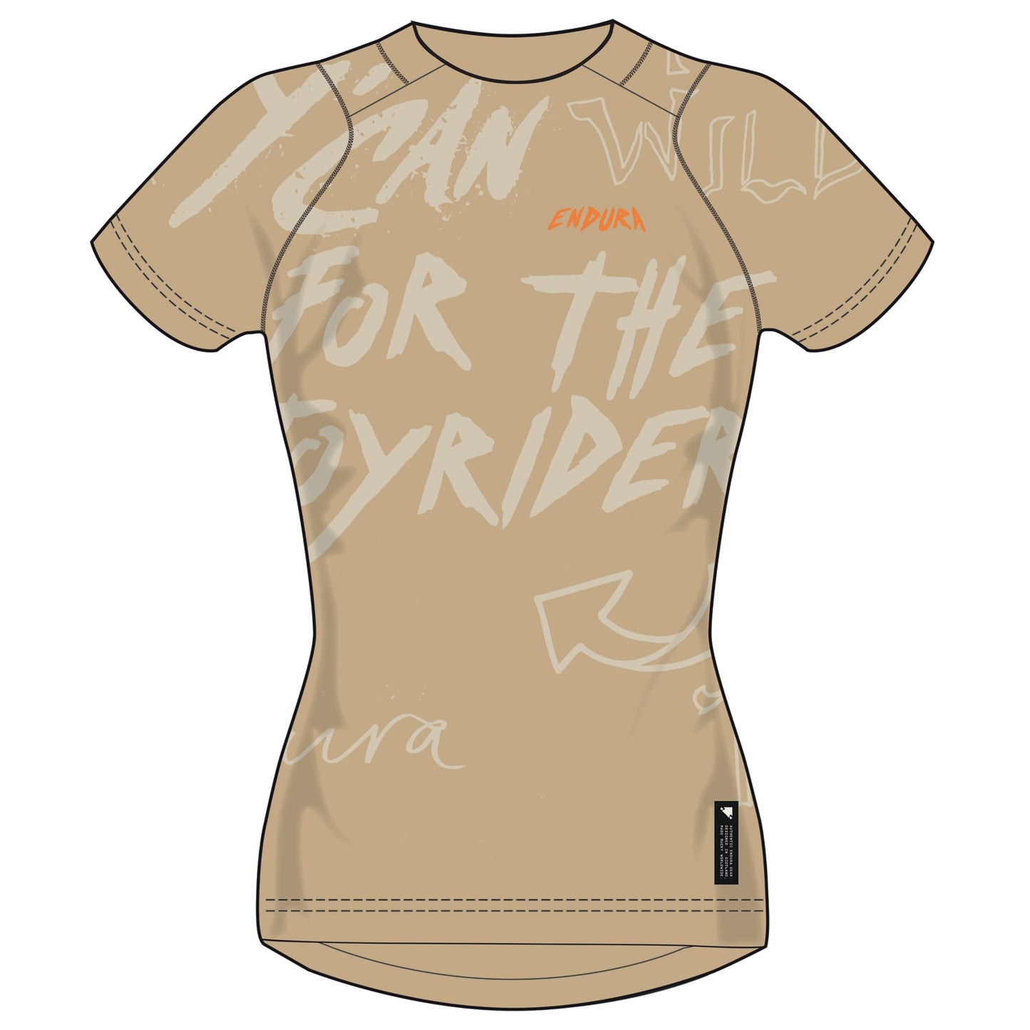 Maglia a maniche corte ENDURA SINGLETRACK PRINT Donna Sabbia